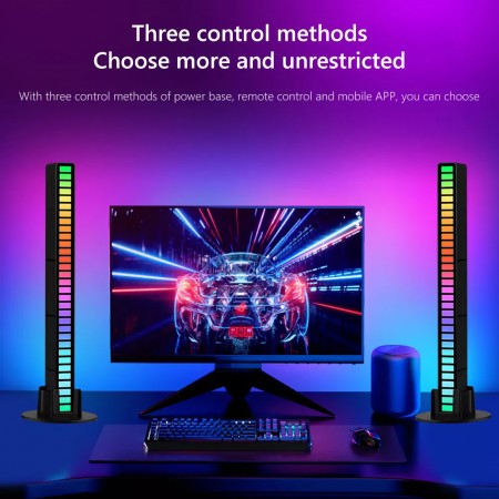 2 Pis Combo Rechargeable Music Light For YouTube Studio TV Car Decoration  Party