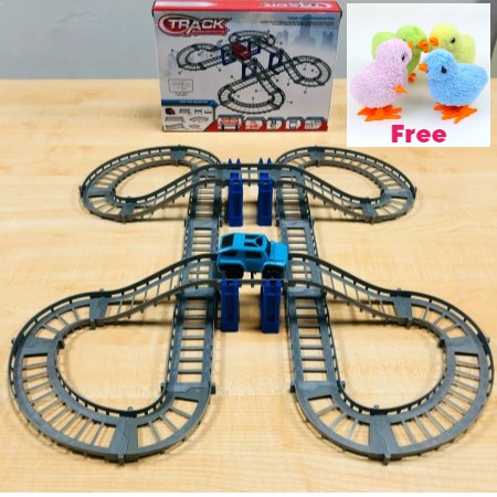 Free 2 Pis Chicken with Original Racing Track Speed Car Toy for Kids -Big Size
