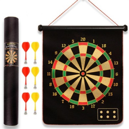 Magnetic Roll Up Double sided Dart Board and target game