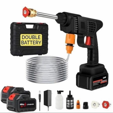 (ডাবল ব্যাটারি) Rechargeable Car Wash Washer Gun