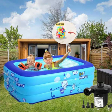 Baby Swimming Pool With Free Electric Pumper & 24 pcs ball