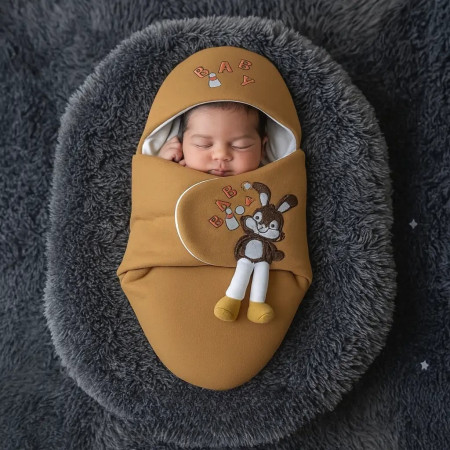 Premium WarmNest Sky Brown Colour Baby Blanket