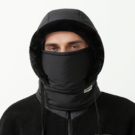 1 pcs Windproof Thermal Hood Scarf Mask (Black)