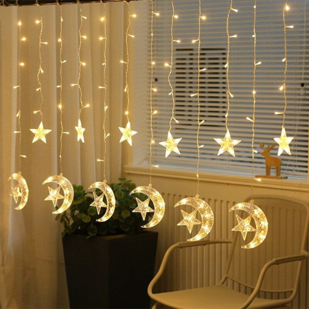 Moon and Star Decorative String Light